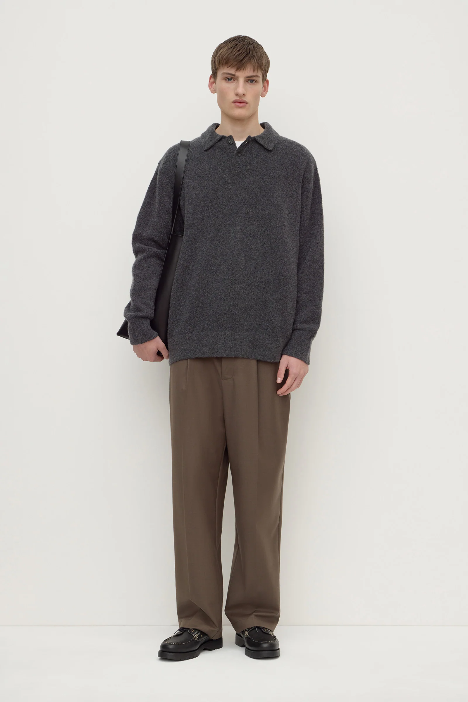 Dover Boucle Knit Cashmere Polo - Image 3