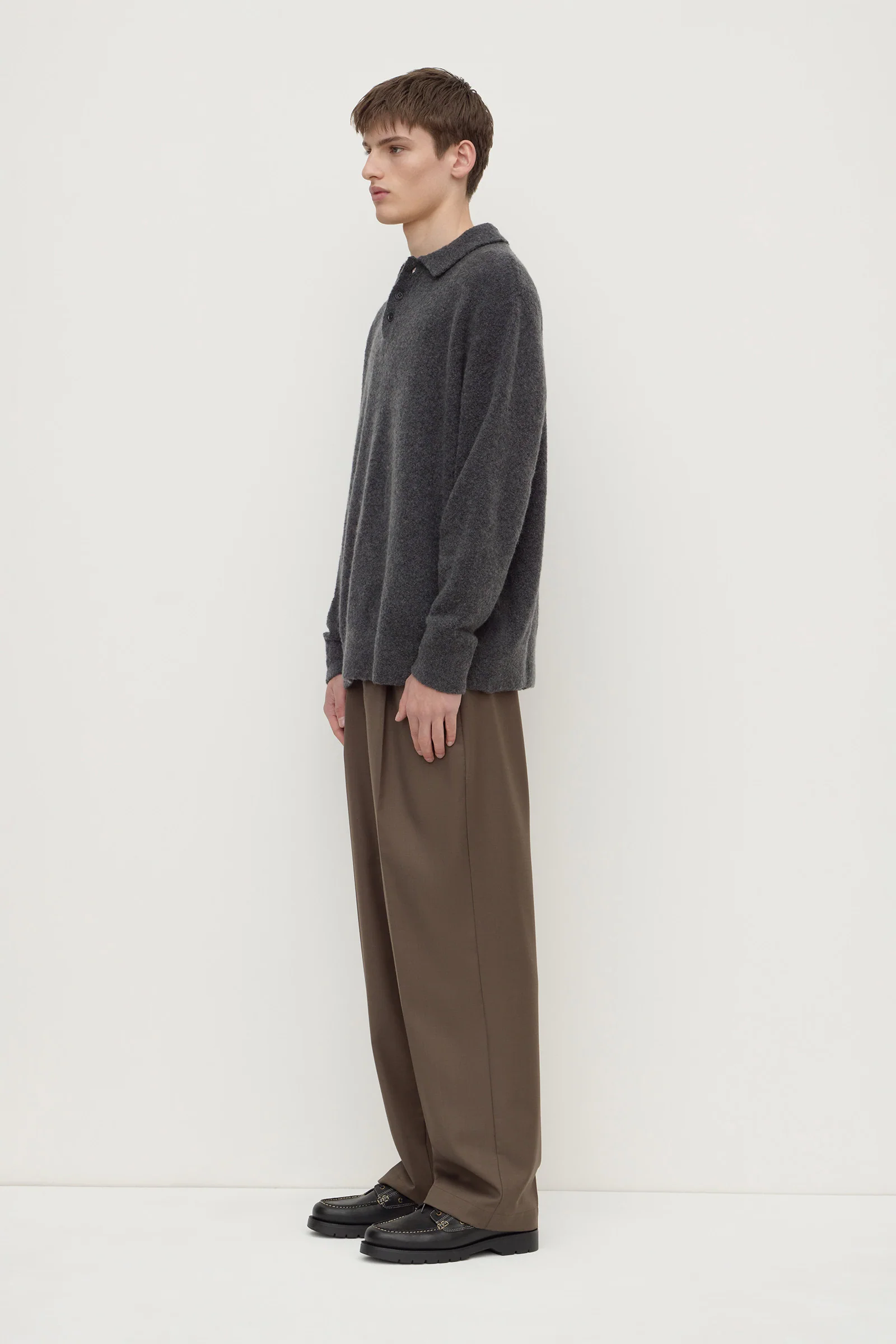 Dover Boucle Knit Cashmere Polo - Image 4