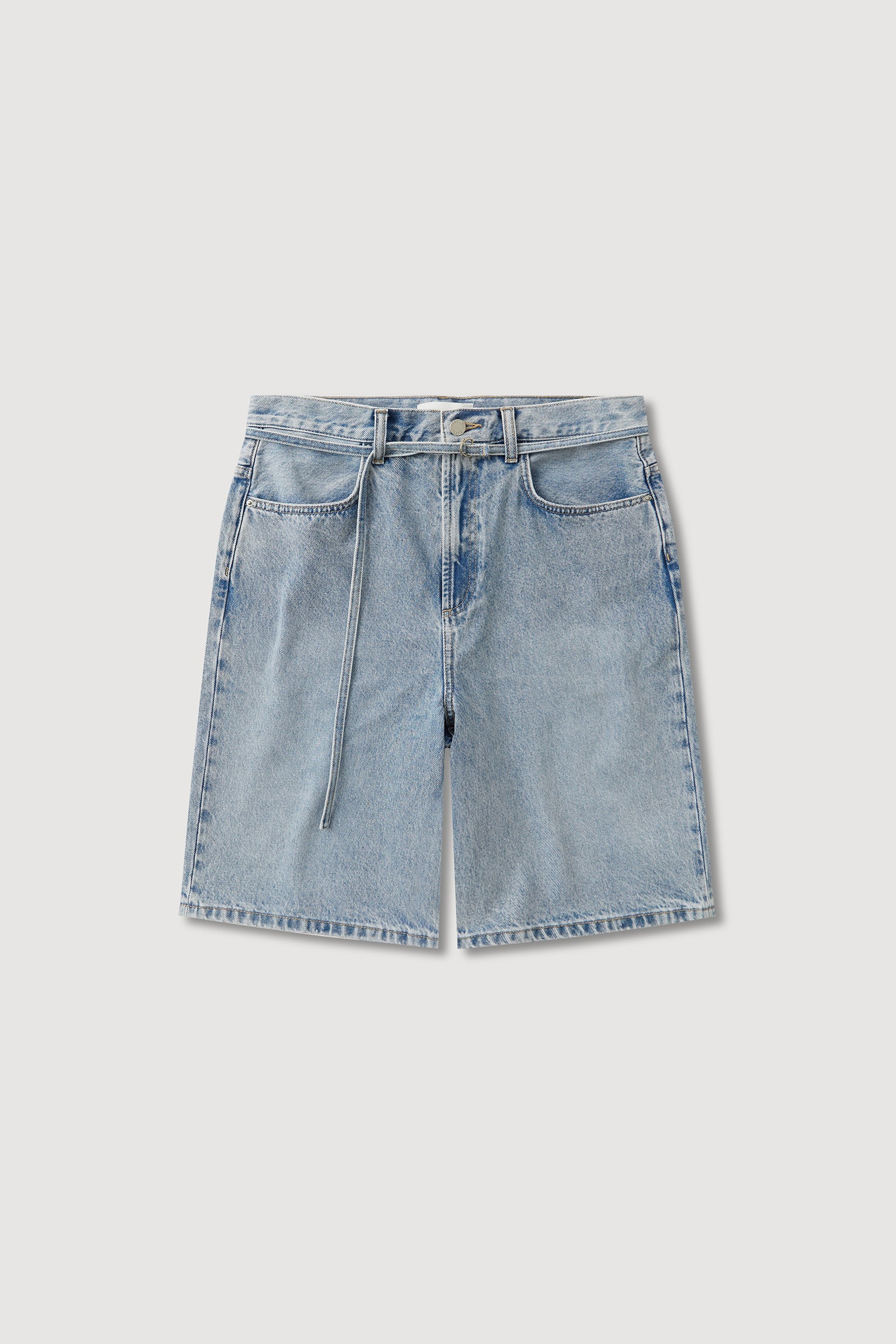 Loose Fit Long Denim Short - Image 6