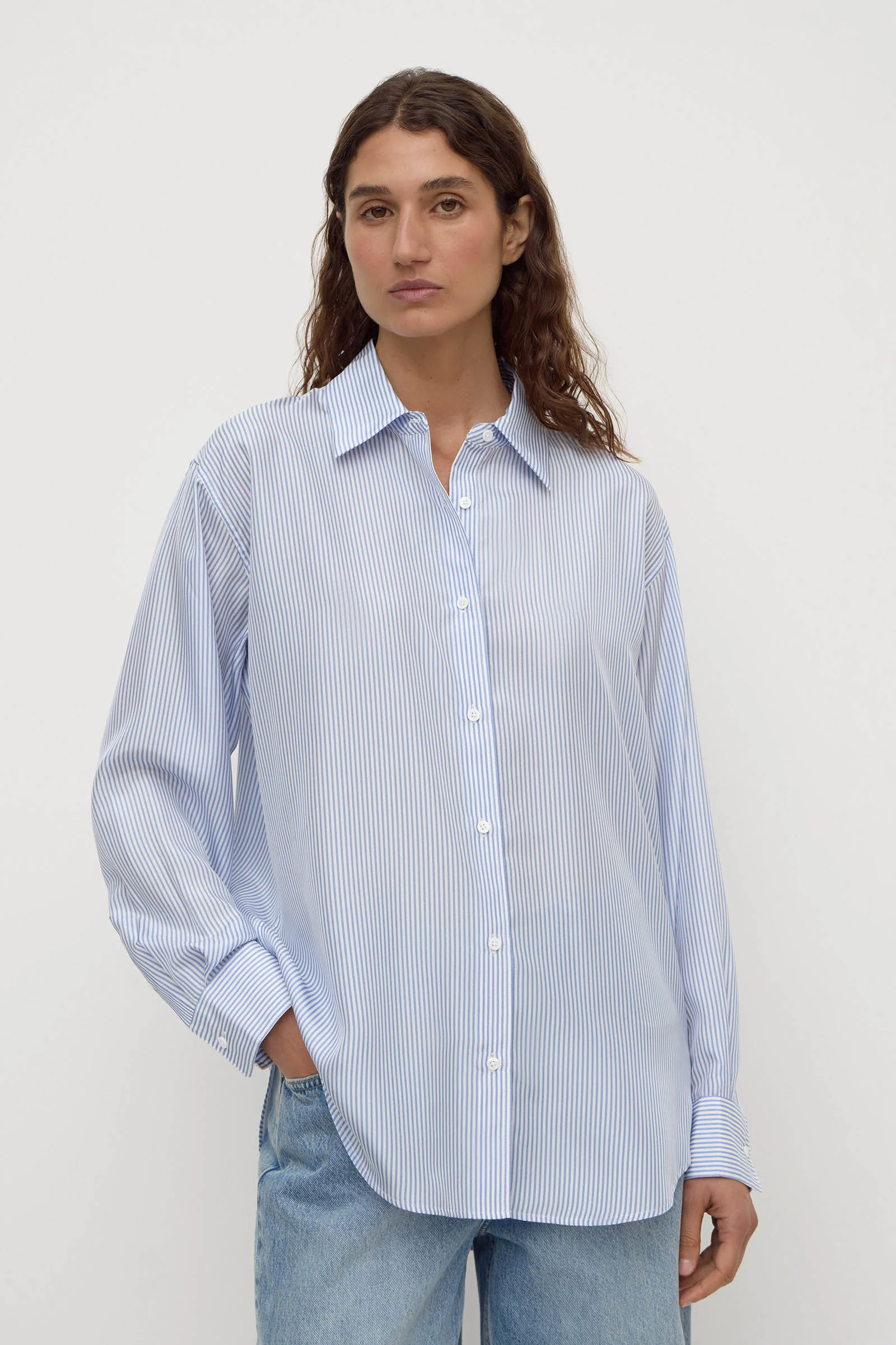 Spencer Stripe Silk Shirt - Image 5